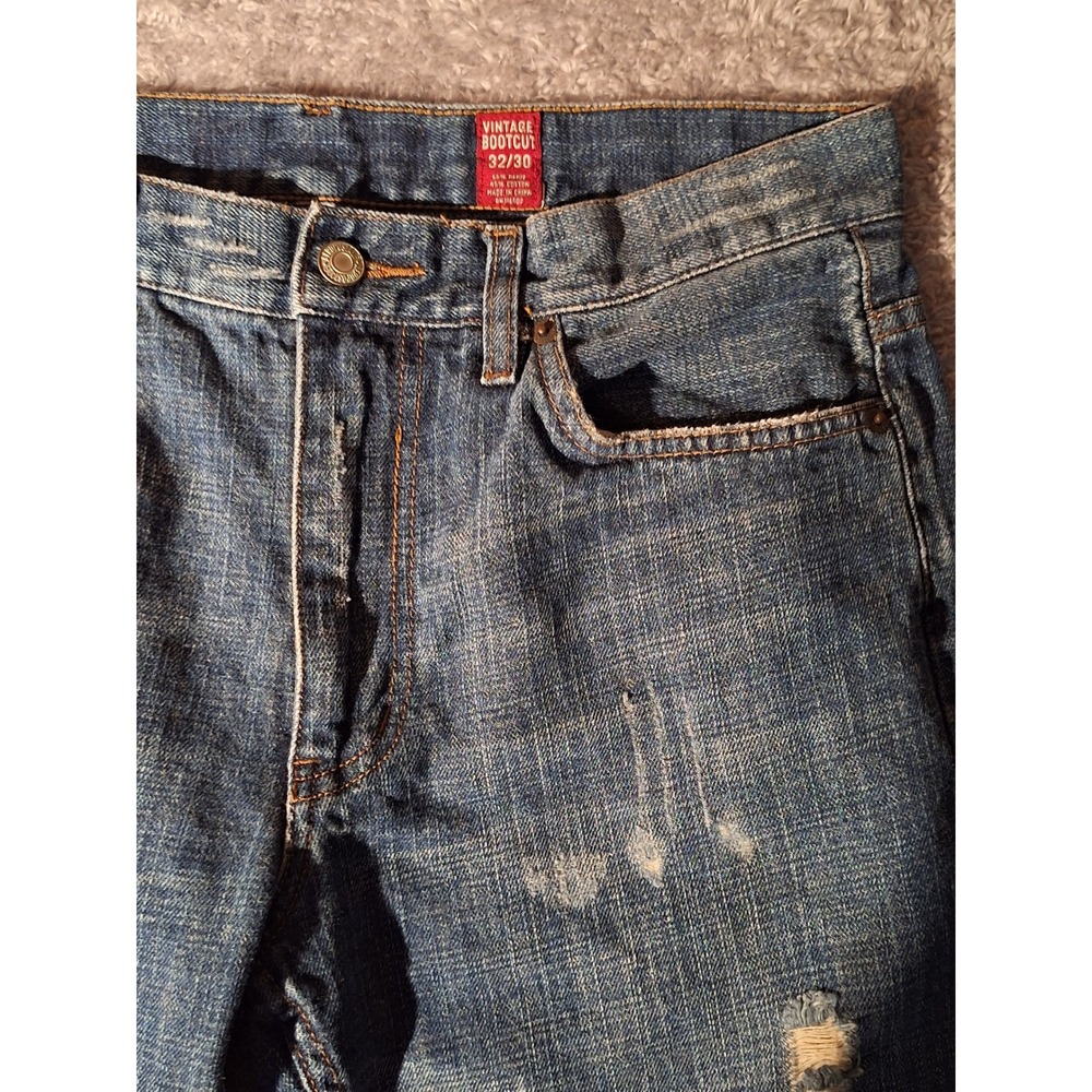 Aeropostale Vintage Bootcut Jeans Mens 32x30 Distressed Ripped Denim Cottagecore - Picture 8 of 10